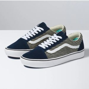 VANS Stripe ComfyCush Old Skool Shoes Blue Size 12 NEW